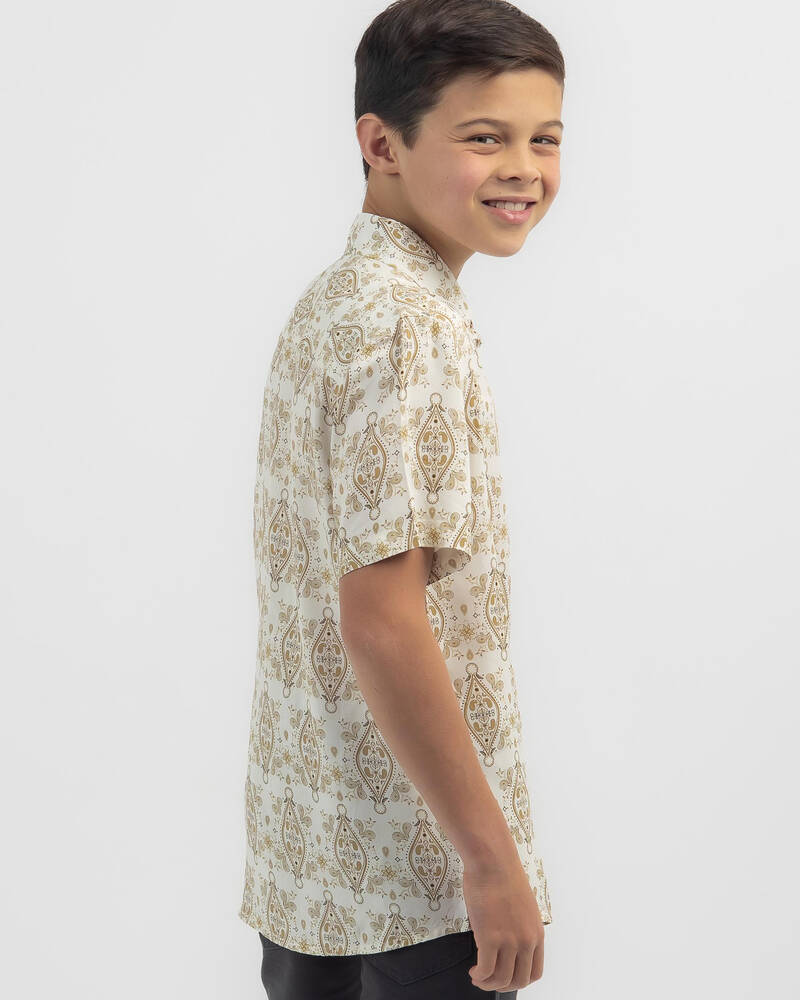 Skylark Boys' Script Short Sleeve Shirt for Mens