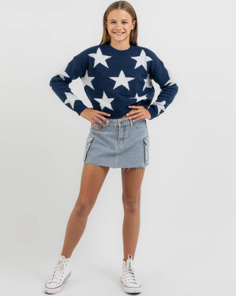 Ava And Ever Girls' Cowboy Crew Neck Knit Jumper for Womens