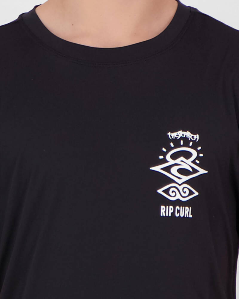 Rip Curl Boys' Search Logo Short Sleeve Rash Vest for Mens