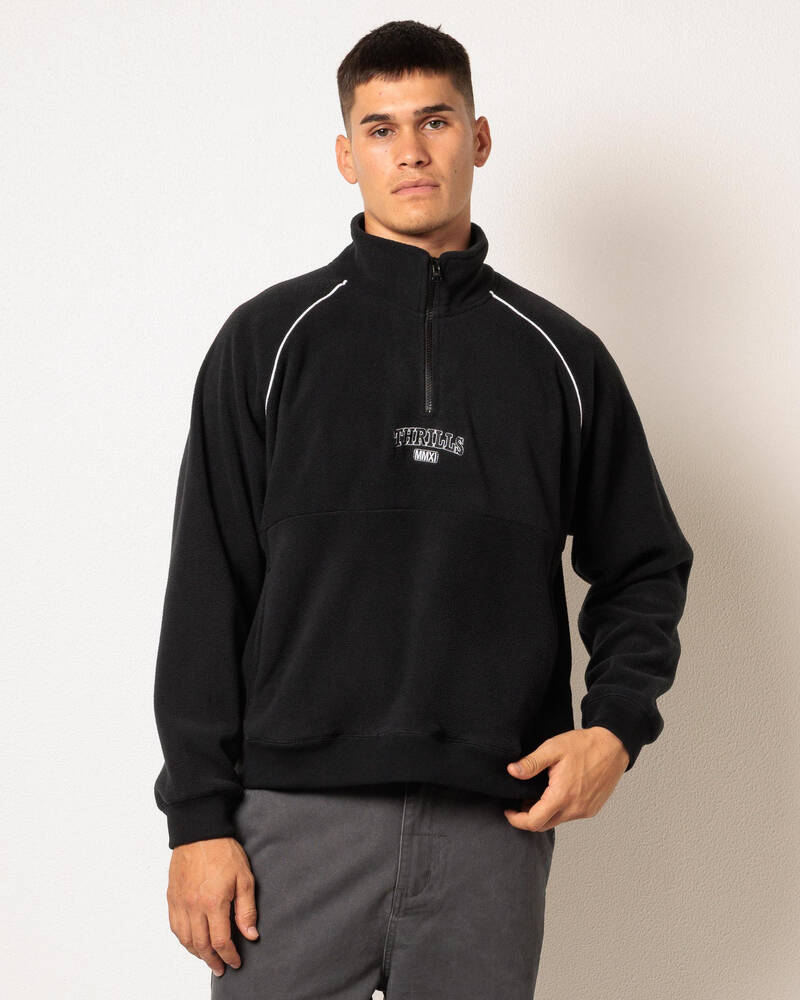 Thrills Thrill Of Victory Raglan Quarter Zip Polar Fleece for Mens