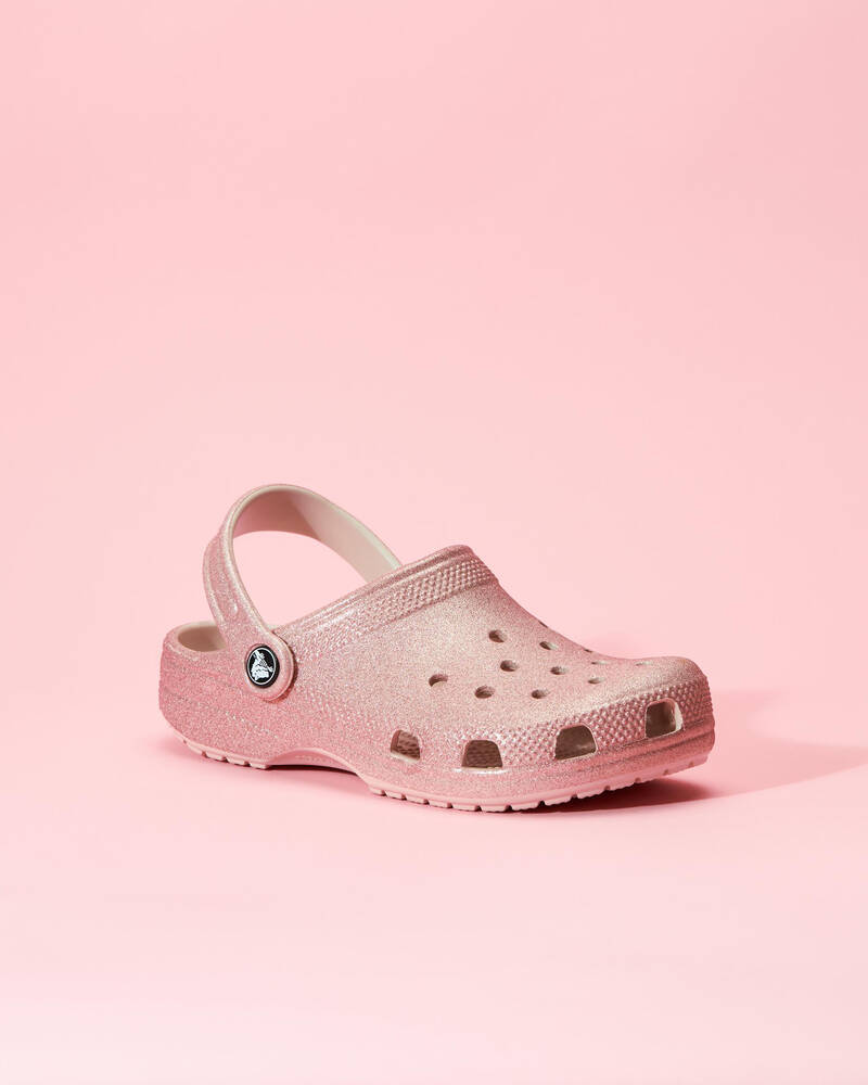 Crocs Kids' Classic Glitter Clogs for Unisex