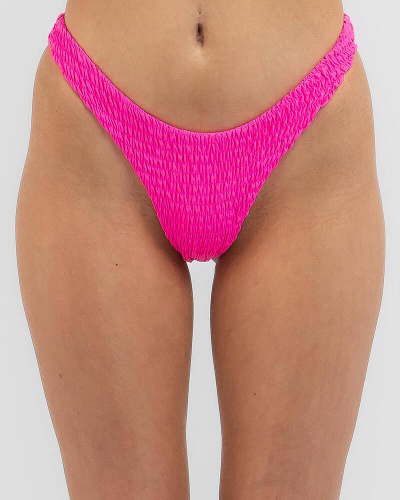 Topanga Zendaya Shirred High Cut Bikini Bottom for Womens