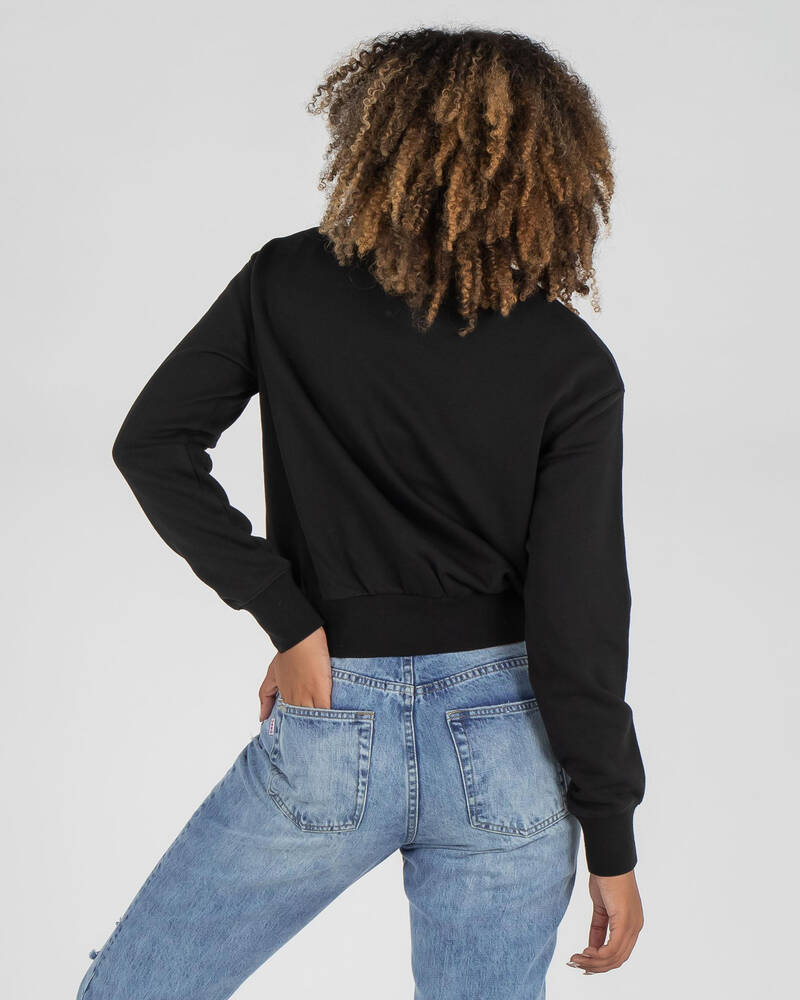 Calvin Klein Logo Trim Crew Neck Sweatshirt for Womens