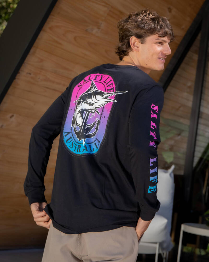 Salty Life Cheers Long Sleeve T-Shirt for Mens