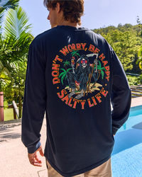 Salty Life Don't Worry Long Sleeve T-Shirt for Mens image number null