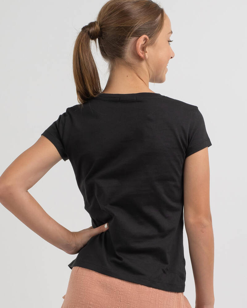 Calvin Klein Girls' Monogram Outline T-Shirt for Womens