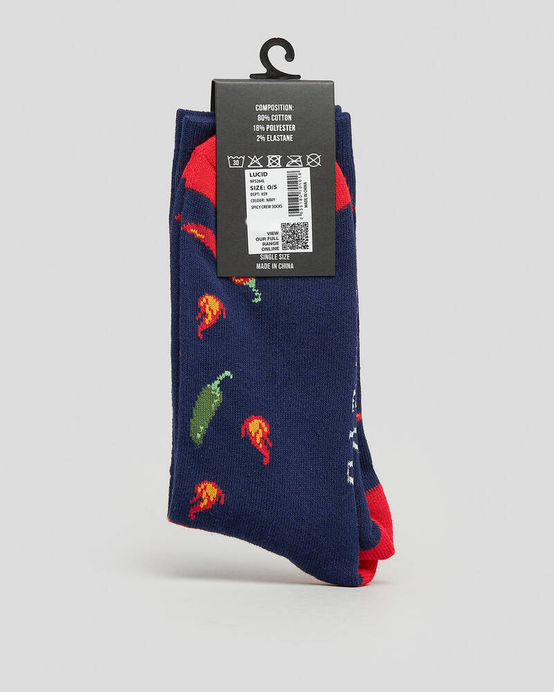 Lucid Spicy Crew Socks for Mens