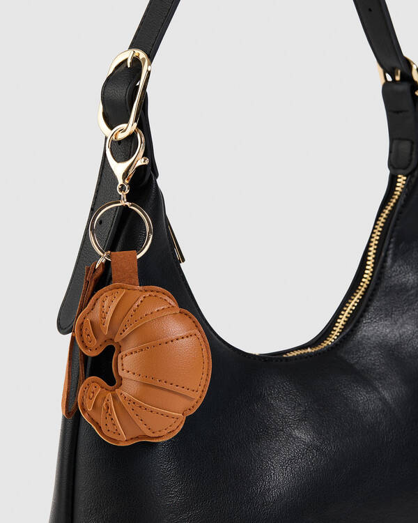 Karyn In LA Suede Croissant Bag Charm for Womens
