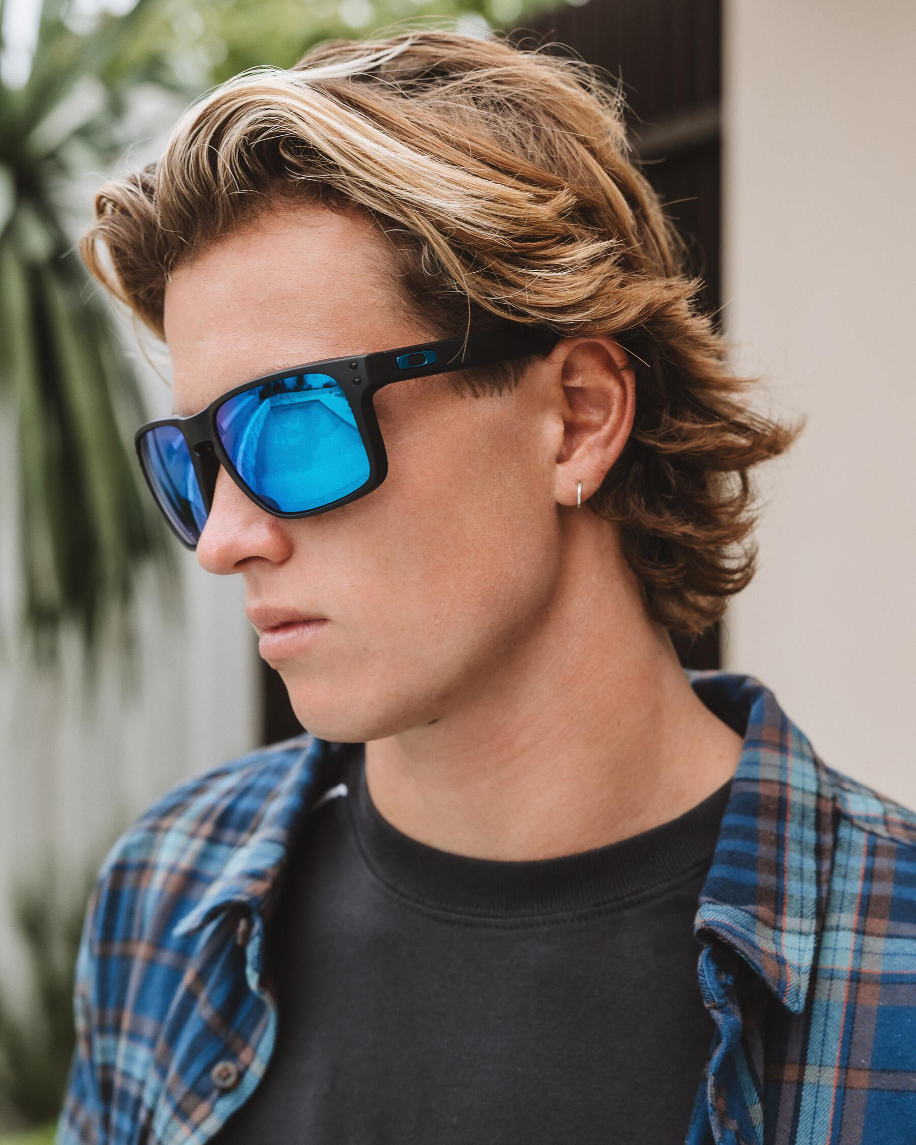 Oakley Holbrook XXL Sunglasses In Black/ Prizm Sapphire - FREE