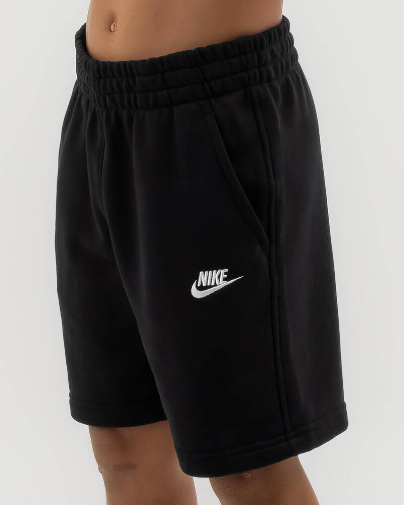 Nike Boys' French Terry Shorts In Black/white - Fast Shipping & Easy ...