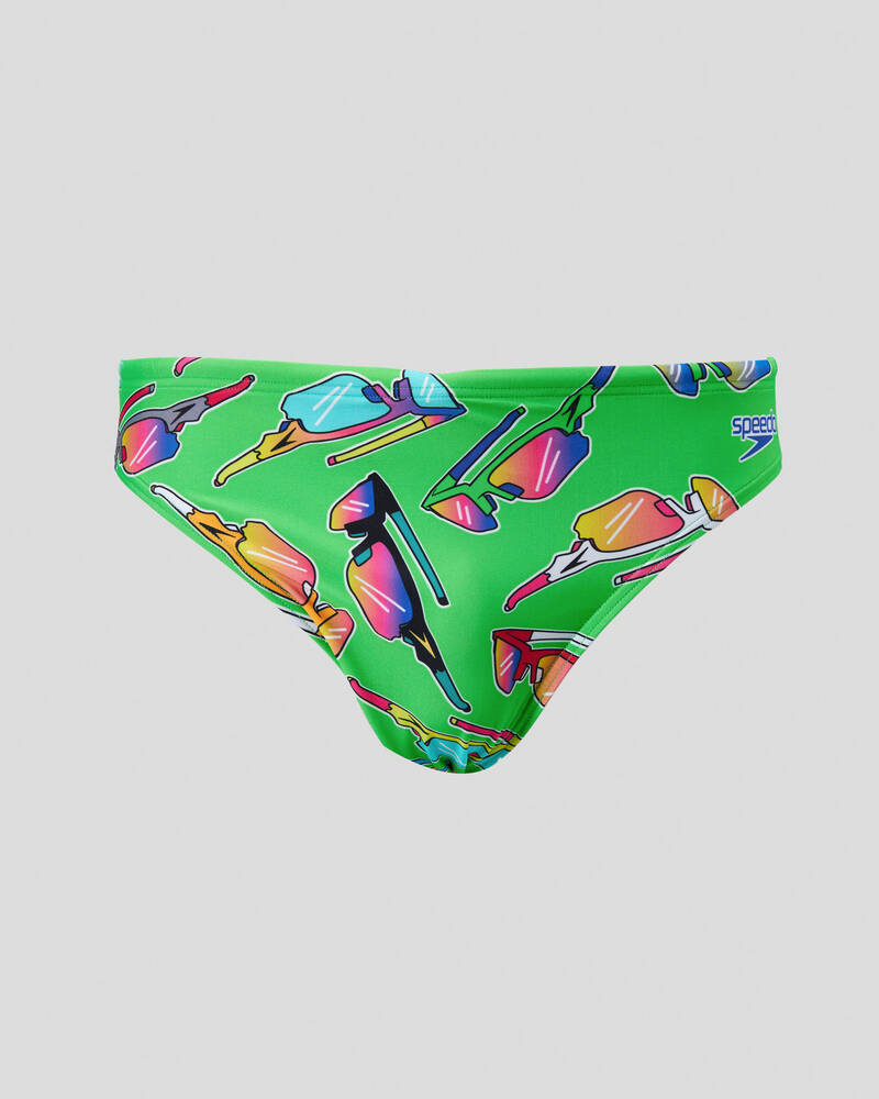 Shop Speedo Speed Dealer Swim Briefs In Green Fast Shipping & Easy
