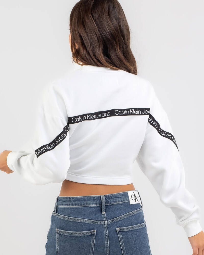 Calvin Klein Logo Tape Sweatshirt for Womens