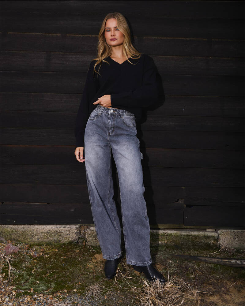 Ava And Ever Hopkins V Neck Knit Jumper for Womens