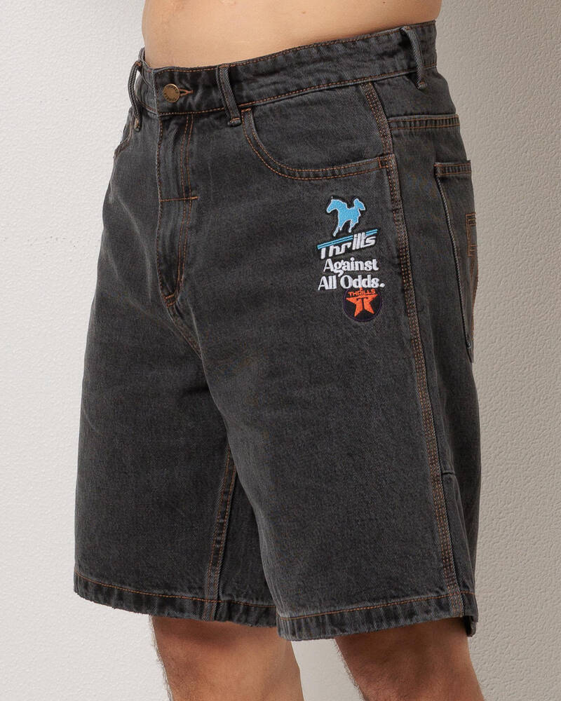 Thrills Against All Odds Mid Slacker Relaxed long Denim Short for Mens