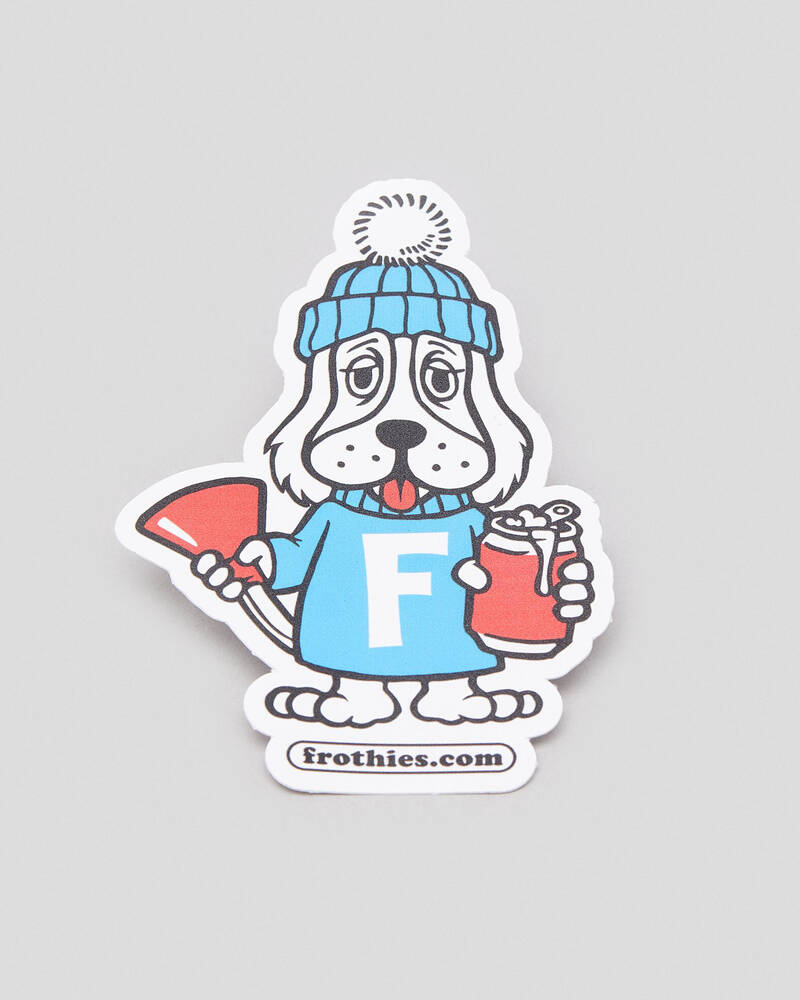 Frothies Sloshed Puppy Sticker for Mens