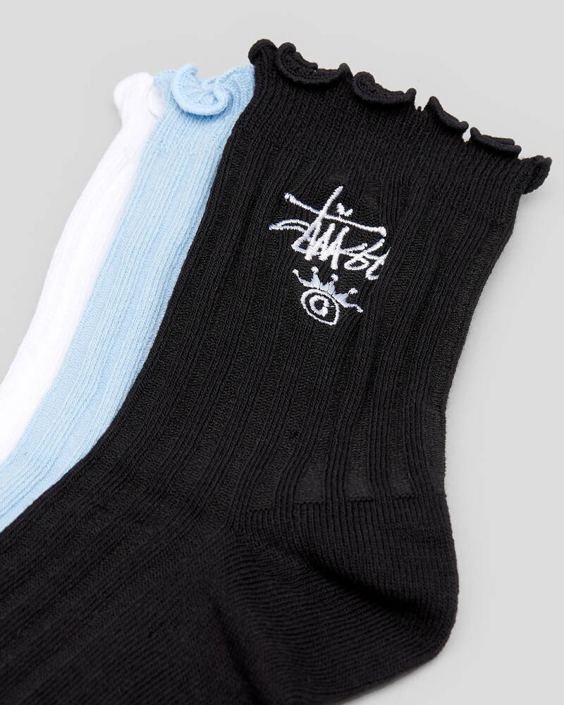 Stussy Womens Frill Sock Pack for Womens