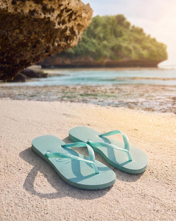 Slim Metallic Thongs
