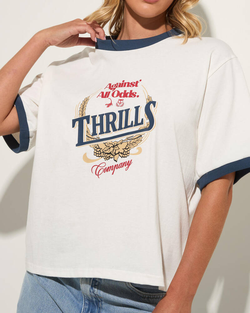 Thrills Never Better Square T-Shirt for Womens