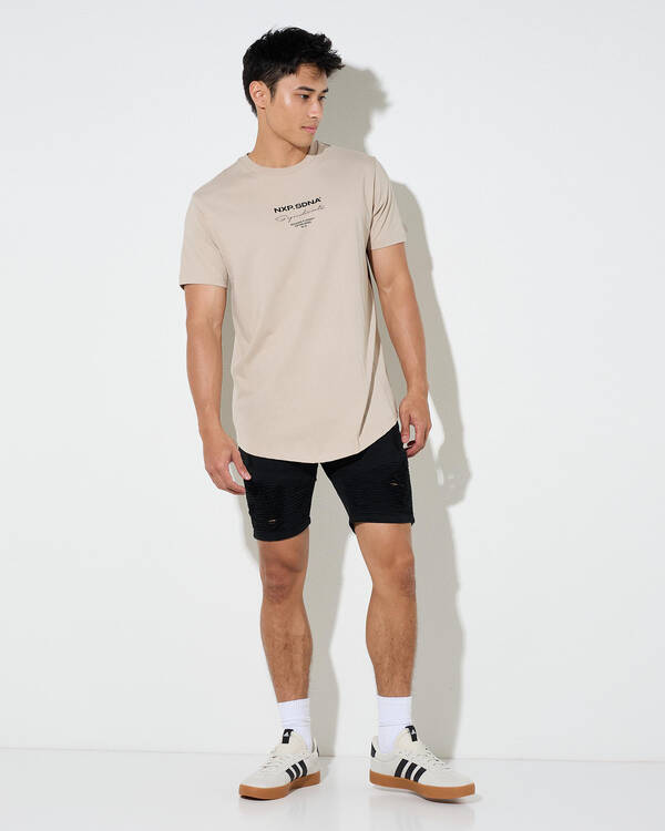 Nena & Pasadena Origin Dual Curved T-Shirt for Mens