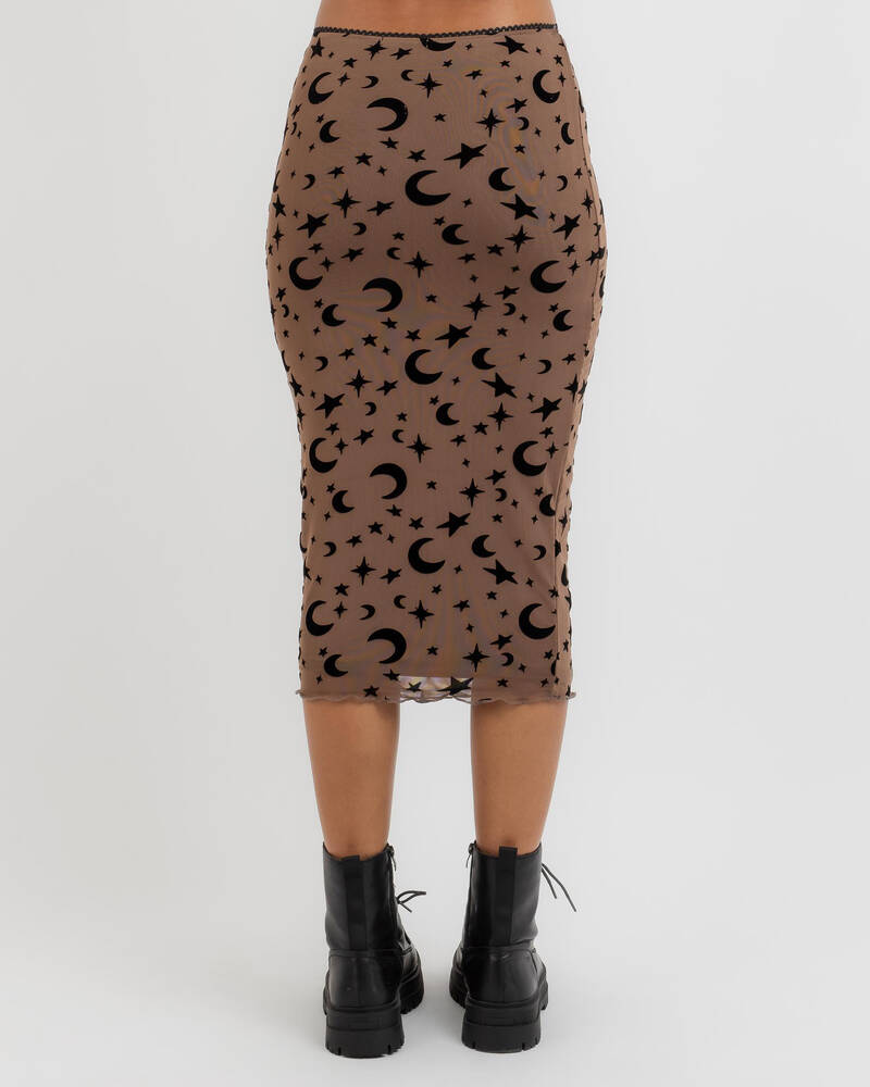 Ava And Ever Retrograde Midi Skirt for Womens