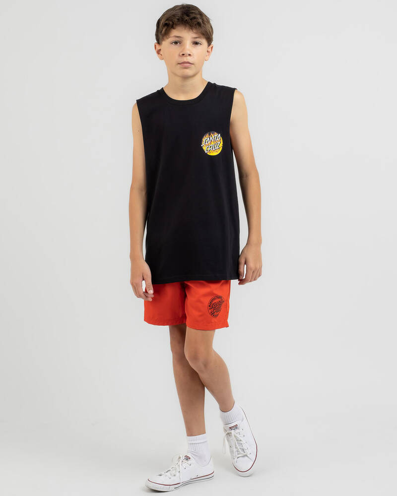 Santa Cruz Boys' Blaze Dot Muscle Tank for Mens