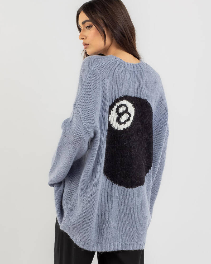 Stussy 8 Ball Crew Knit Jumper for Womens