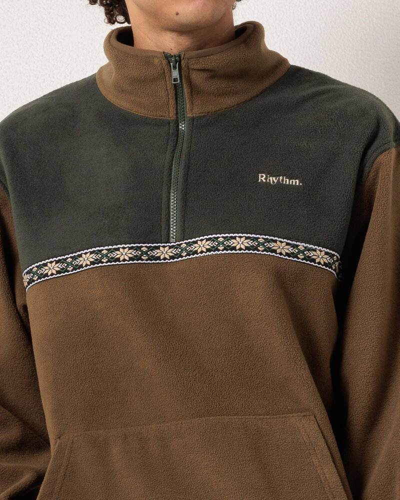 Rhythm Alder Half Zip Pull Over for Mens