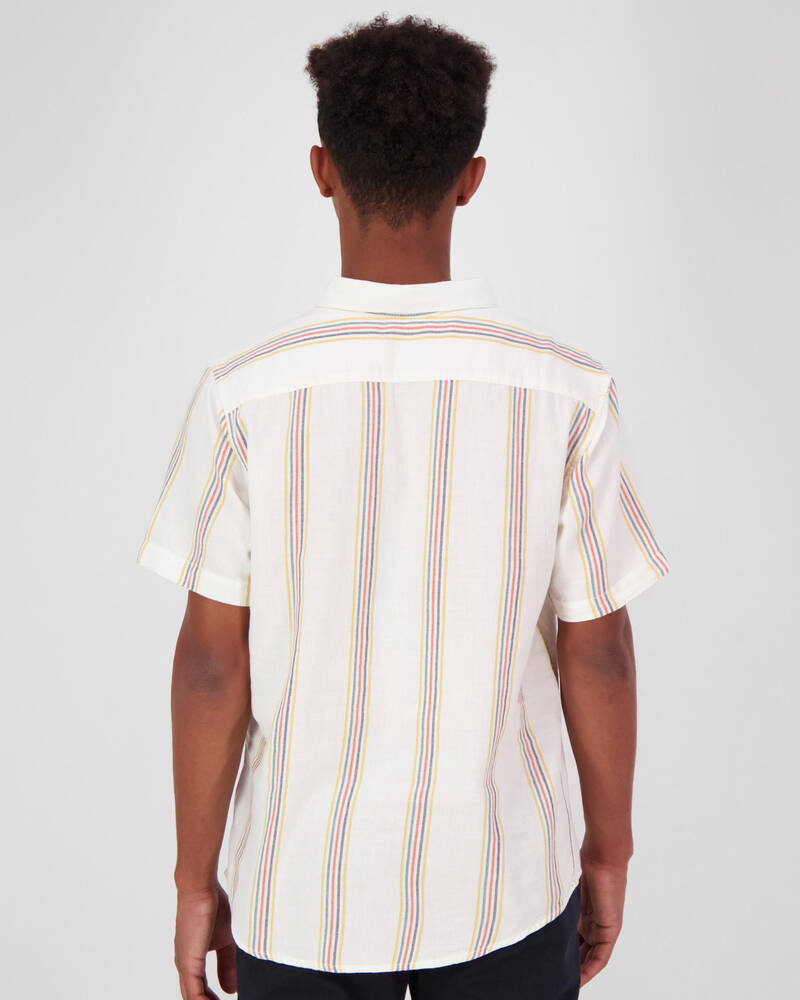RVCA Split Stripe Short Sleeve Shirt for Mens