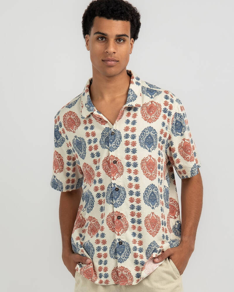 Rhythm Valley Stripe Short Sleeve Shirt for Mens