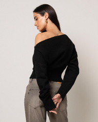Ava And Ever Anni Off Shoulder Knit Jumper for Womens image number null