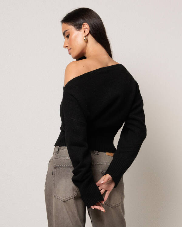 Ava And Ever Anni Off Shoulder Knit Jumper for Womens