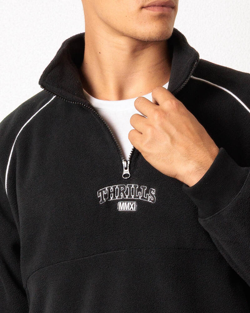 Thrills Thrill Of Victory Raglan Quarter Zip Polar Fleece for Mens