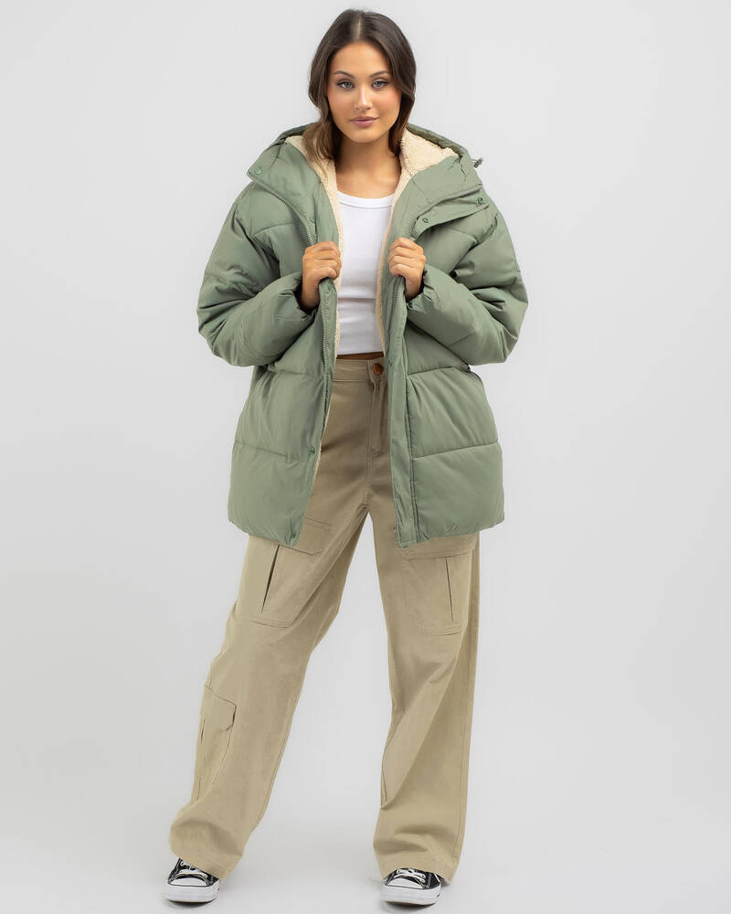 Roxy Ocean Dreams Hooded Puffer Jacket for Womens