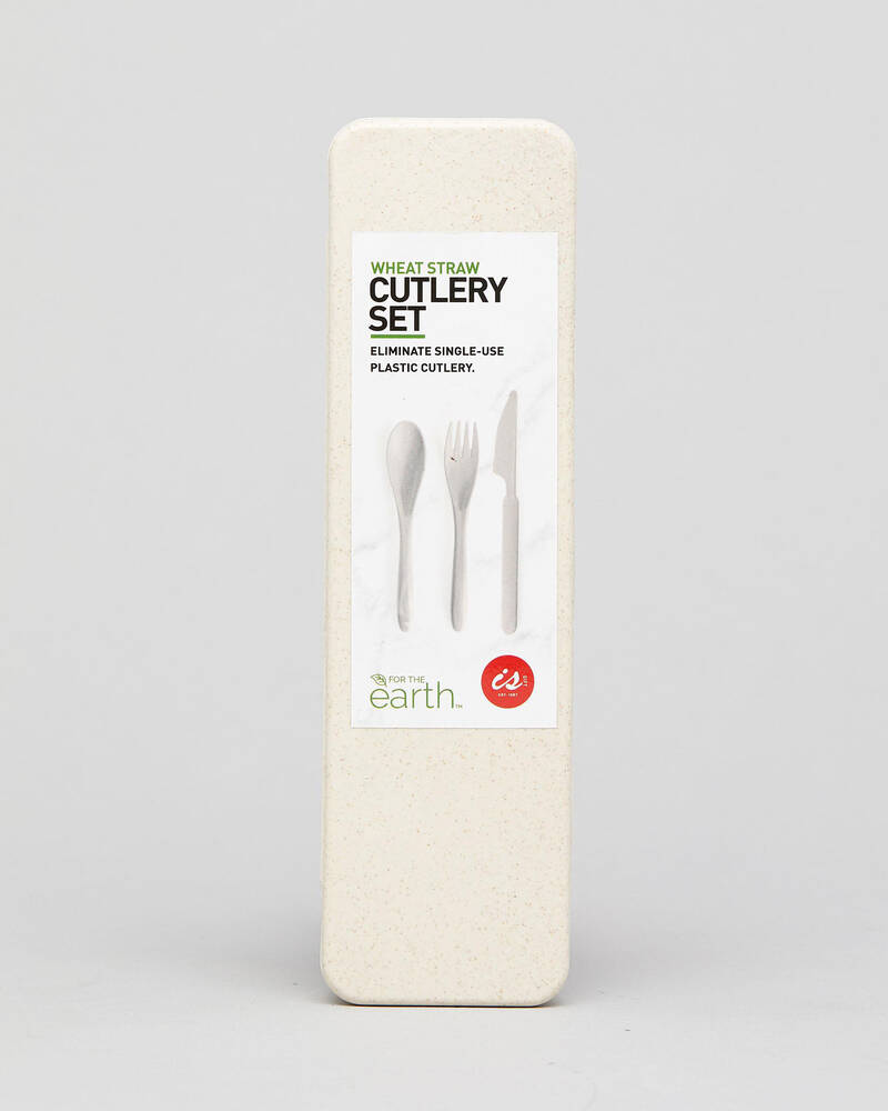Independence Studio Wheat Straw Travel Cutlery Set for Unisex