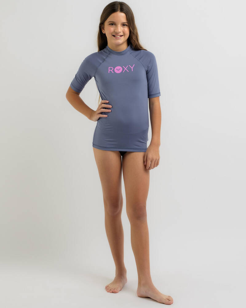 Roxy Girls' Essentials Short Sleeve Rash Vest for Womens