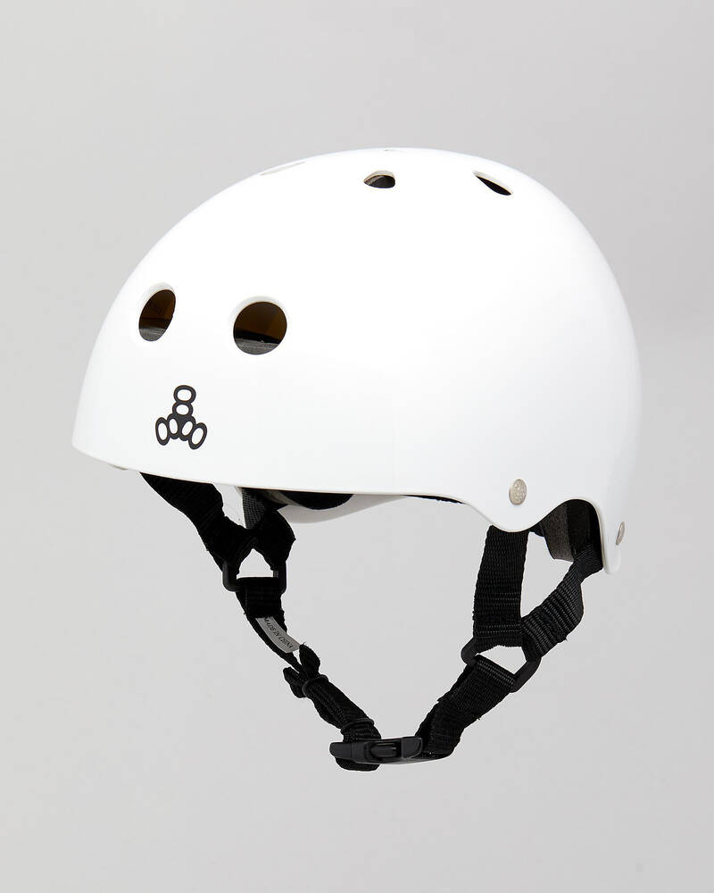 Triple 8 White Gloss Helmet for Unisex
