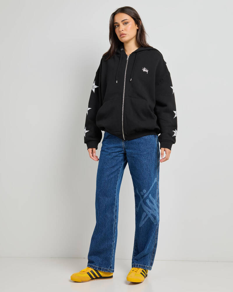 Stussy Stars Zip Through Hoodie for Womens