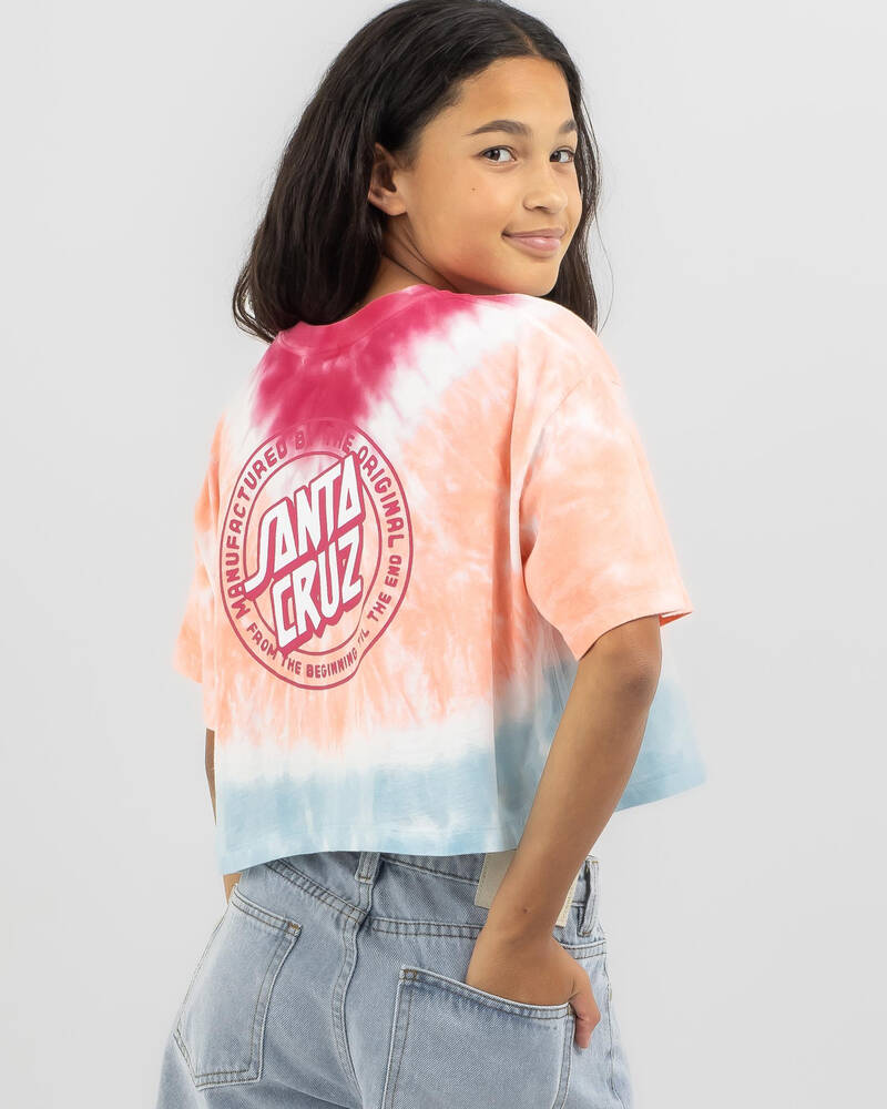 Santa Cruz Girls' Dot Redux Tie Dye T-Shirt for Womens
