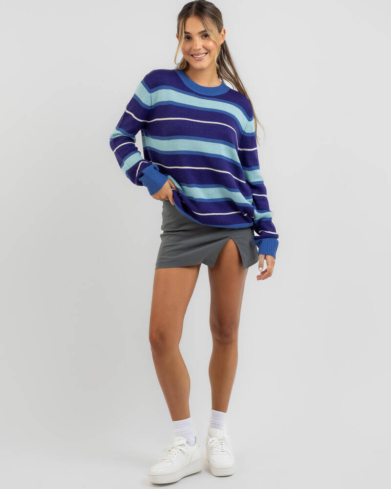 Ava And Ever Avril Stripe Crew Neck Knit Jumper for Womens