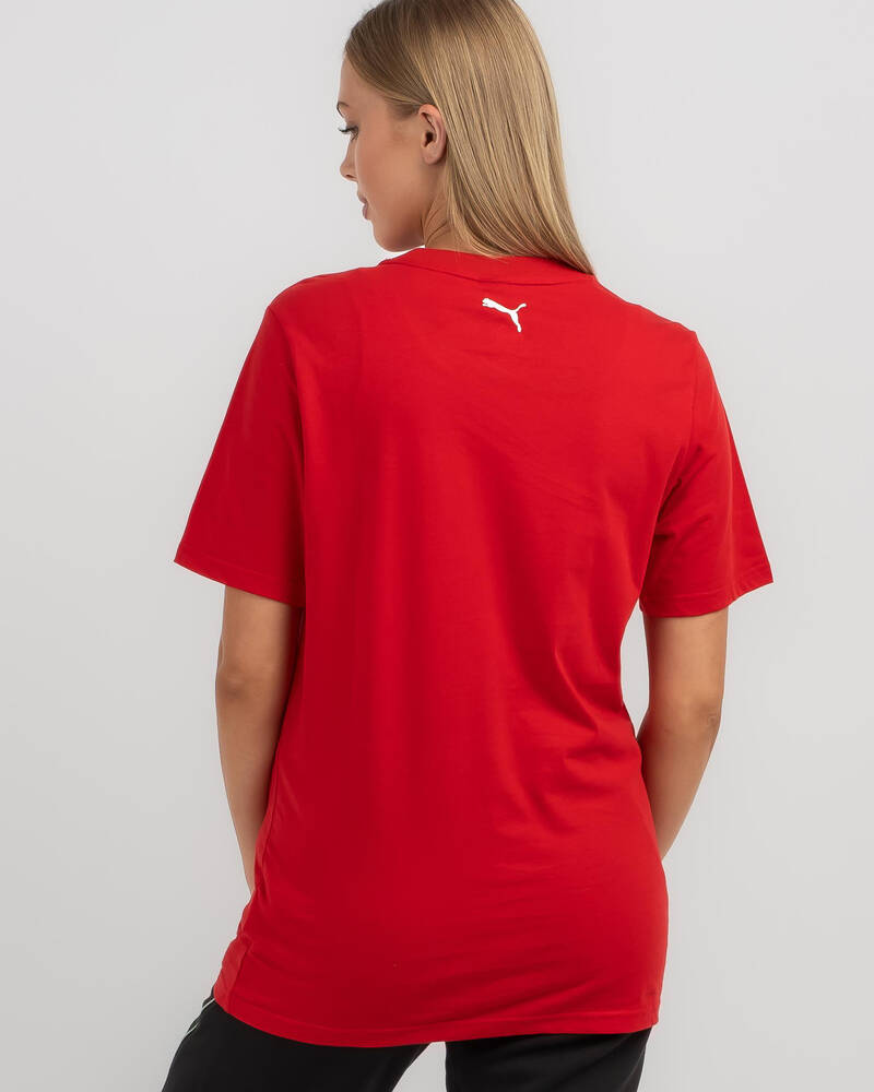Puma Ferrari Race Big Shield T-Shirt for Womens