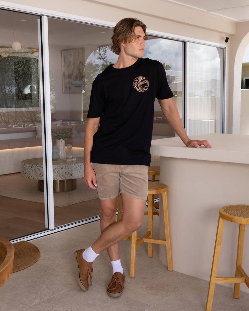 Skylark Texture Elastic Waist Shorts for Mens