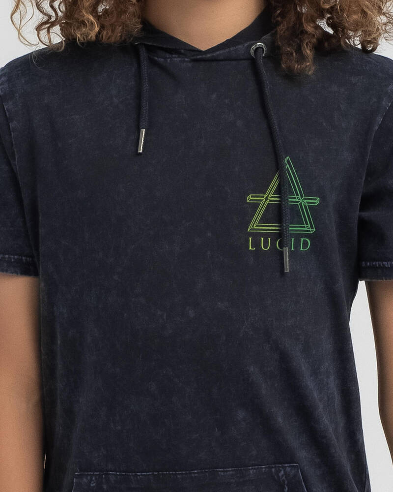 Lucid Geomet Dimensions Hooded T-Shirt for Mens
