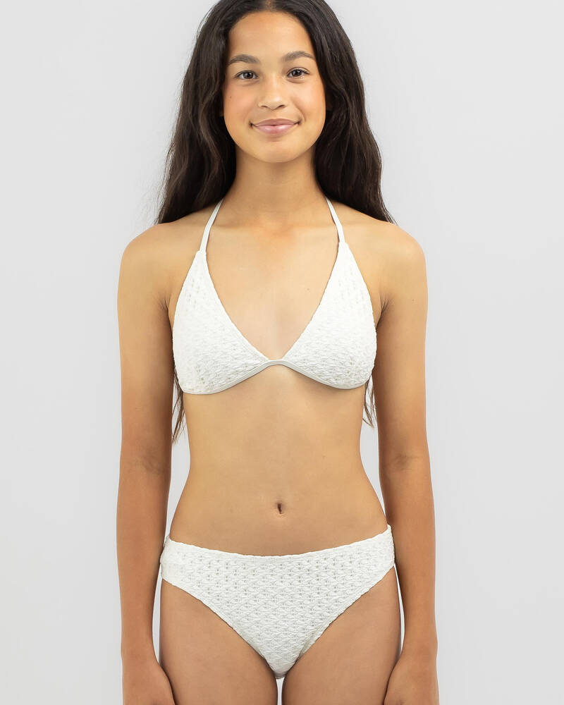 Kaiami Girls' Angel Crochet Triangle Bikini Set for Womens