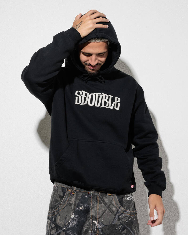 S-Double Mid Block Fleece Hoodie for Mens