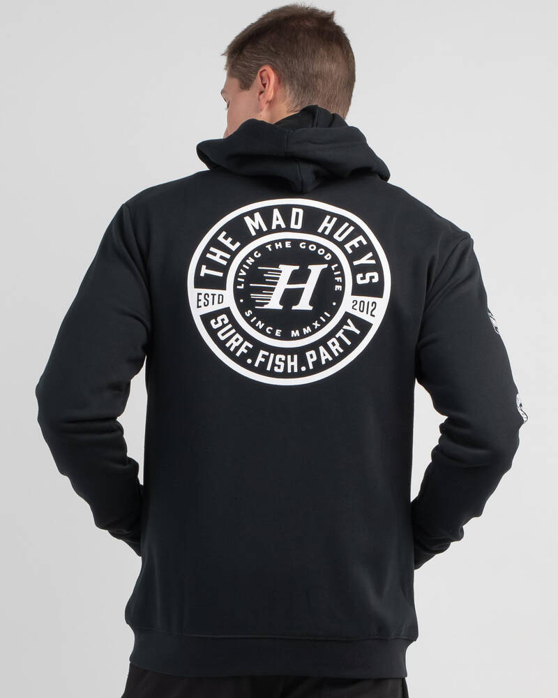 The Mad Hueys Stacked Zip Thru Hoodie for Mens