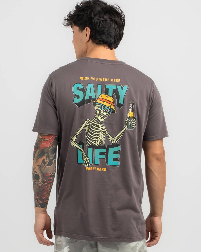 Salty Life Party Hard T-Shirt for Mens