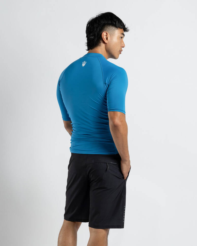 Far King Fitted Short Sleeve Rash Vest for Mens