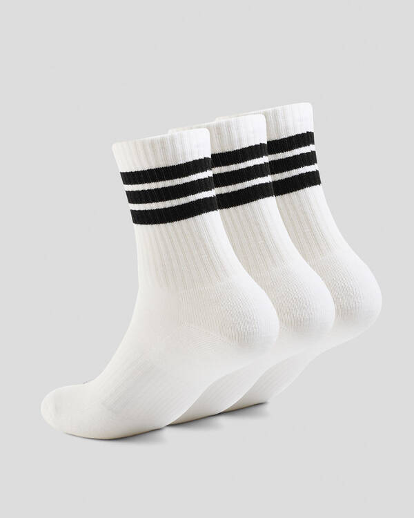 adidas Kids' 3S C CRW 3 Pack Socks for Unisex