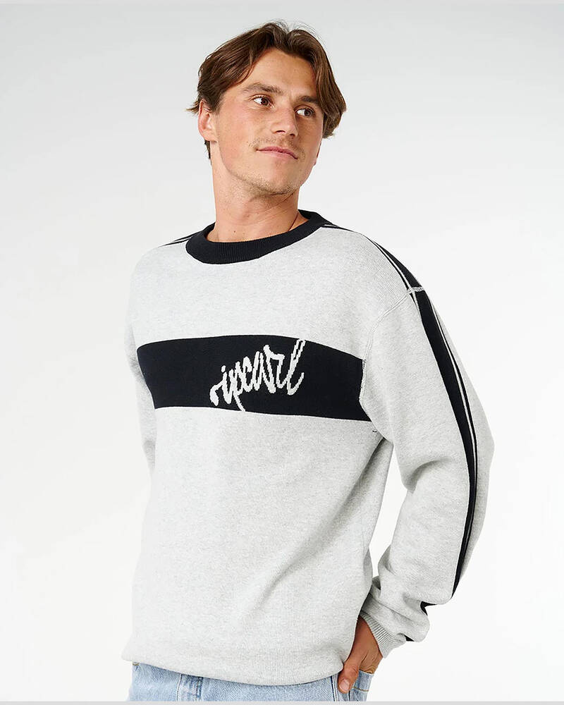 Rip Curl Panel Beater Knit Crew Jumper for Mens