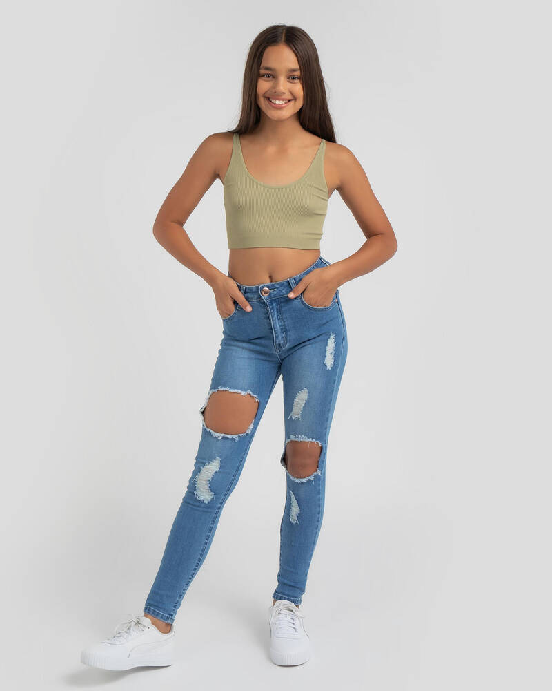 Mooloola Girls' Mickey Seamfree Crop Top for Womens